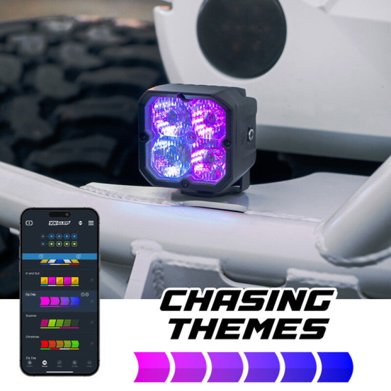 XK Glow XKmax RGBW Addressable Cube Light Kit - Driving Beam