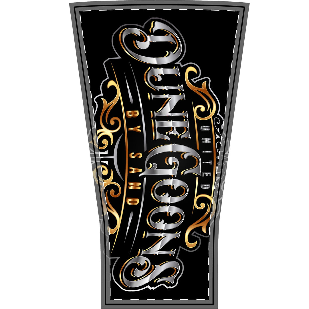 Dune Goons 'Genuine Goods' Arm Sleeve — Decorative Black & Gold Tattoo Sleeve