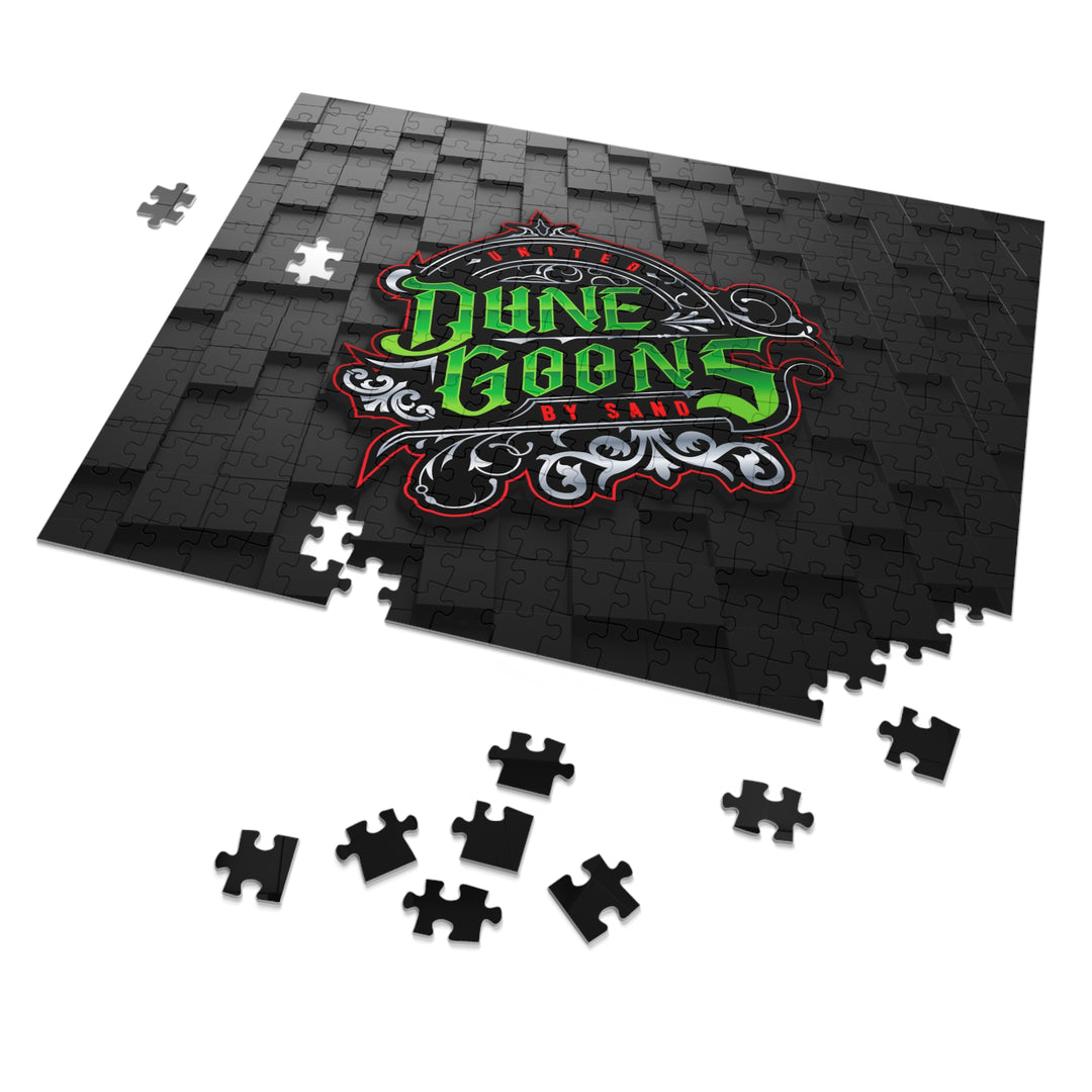 Dune Goons Logo Jigsaw Puzzle with Tin — Dark Graphic Puzzle for Gamers & Collectors