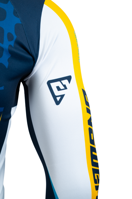 Answer Syncron Raceday Jersey Yellow/Navy/Cyan/White Youth