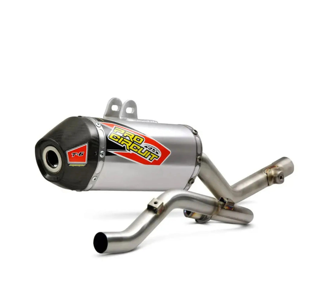 Pro Circuit T-6 Stainless Exhaust System with Carbon Cap - Honda CRF300F 2026