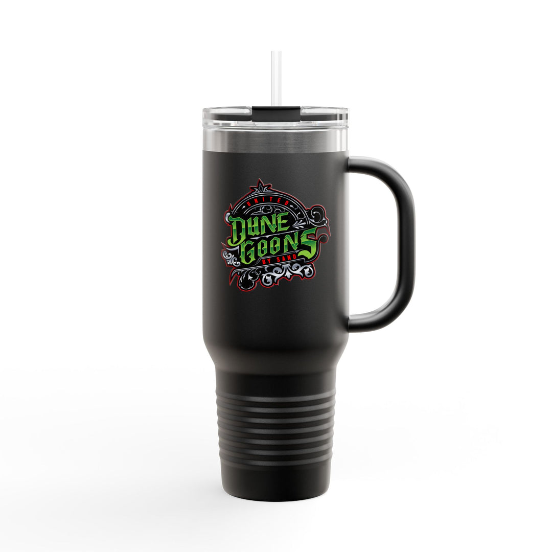 40oz Insulated Travel Mug — 'Dune Goons' Desert Racing Logo Tumbler