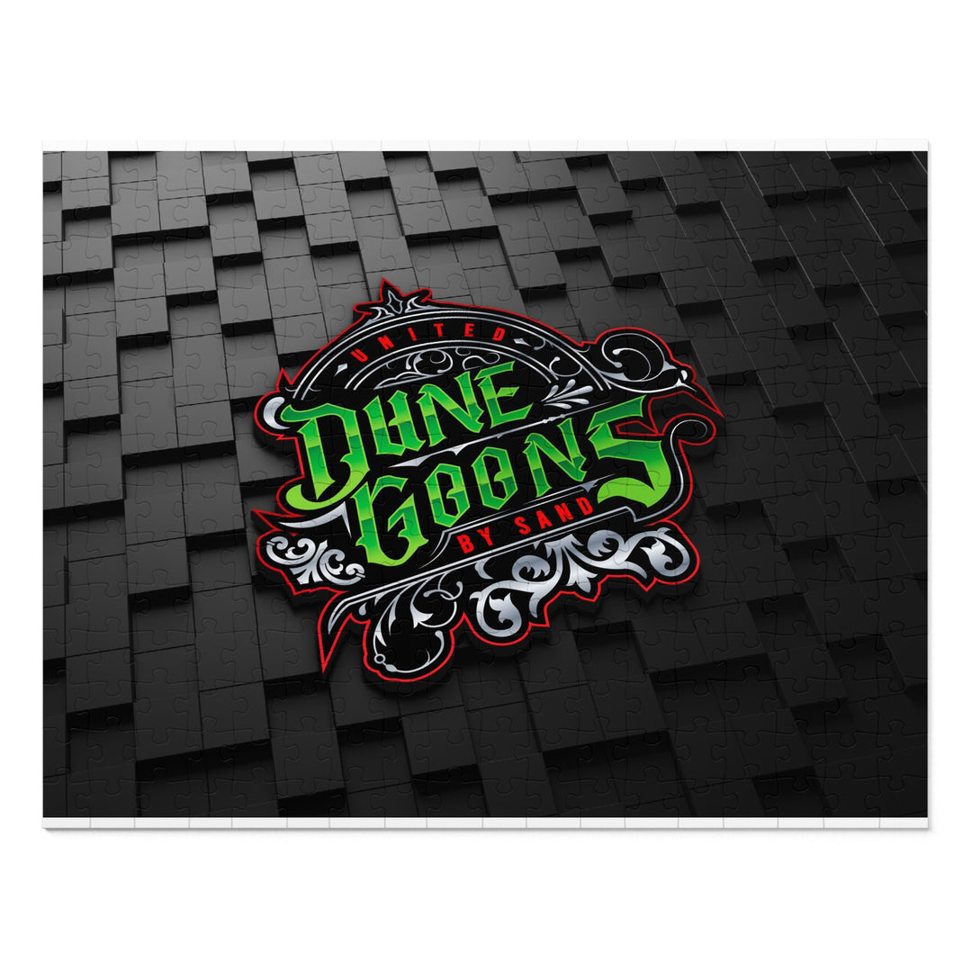 Dune Goons Logo Jigsaw Puzzle with Tin — Dark Graphic Puzzle for Gamers & Collectors