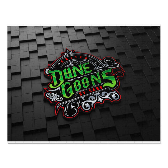 Dune Goons Logo Jigsaw Puzzle with Tin — Dark Graphic Puzzle for Gamers & Collectors