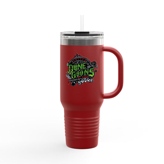 40oz Insulated Travel Mug — 'Dune Goons' Desert Racing Logo Tumbler