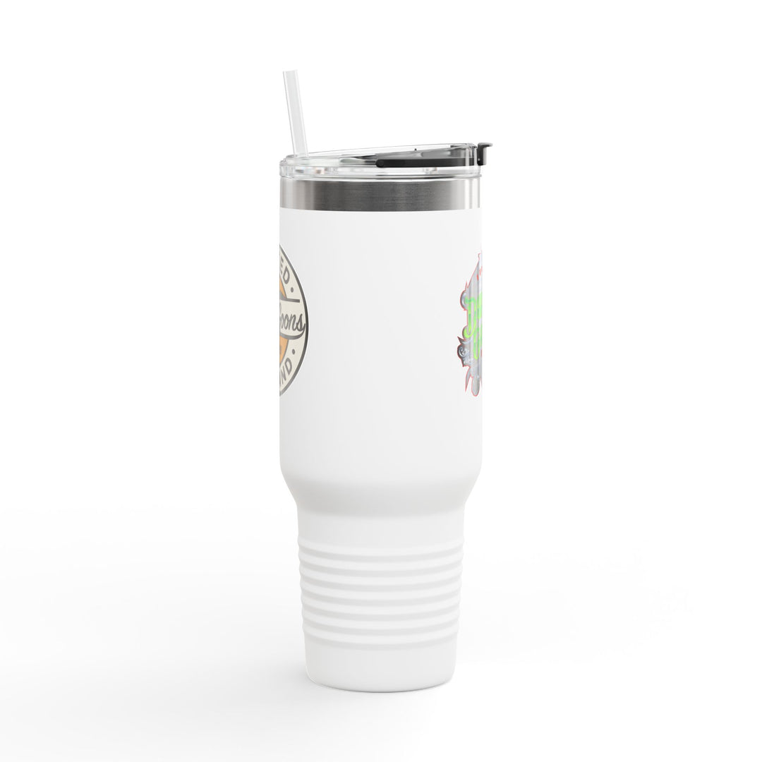 40oz Insulated Travel Mug — 'Dune Goons' Desert Racing Logo Tumbler