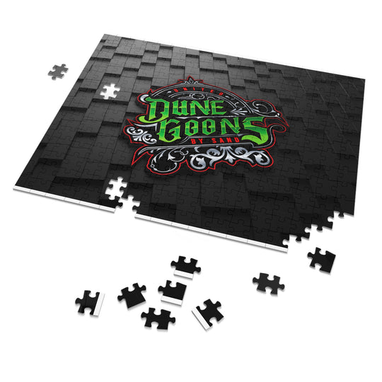 Dune Goons Logo Jigsaw Puzzle with Tin — Dark Graphic Puzzle for Gamers & Collectors