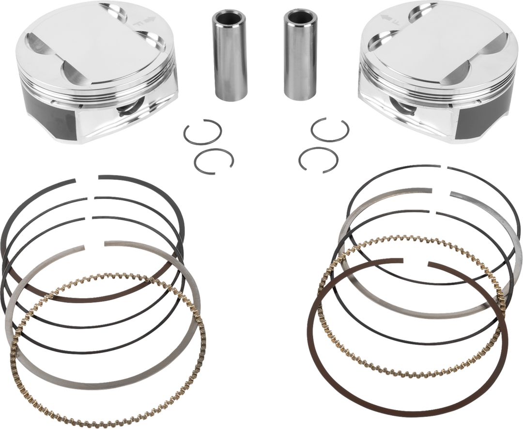 JE Pistons Piston Kit - Harley-Davidson Milwaukee-Eight 108 - 4.260" Bore 4.500" Stroke 12.0:1 CR 108" M8