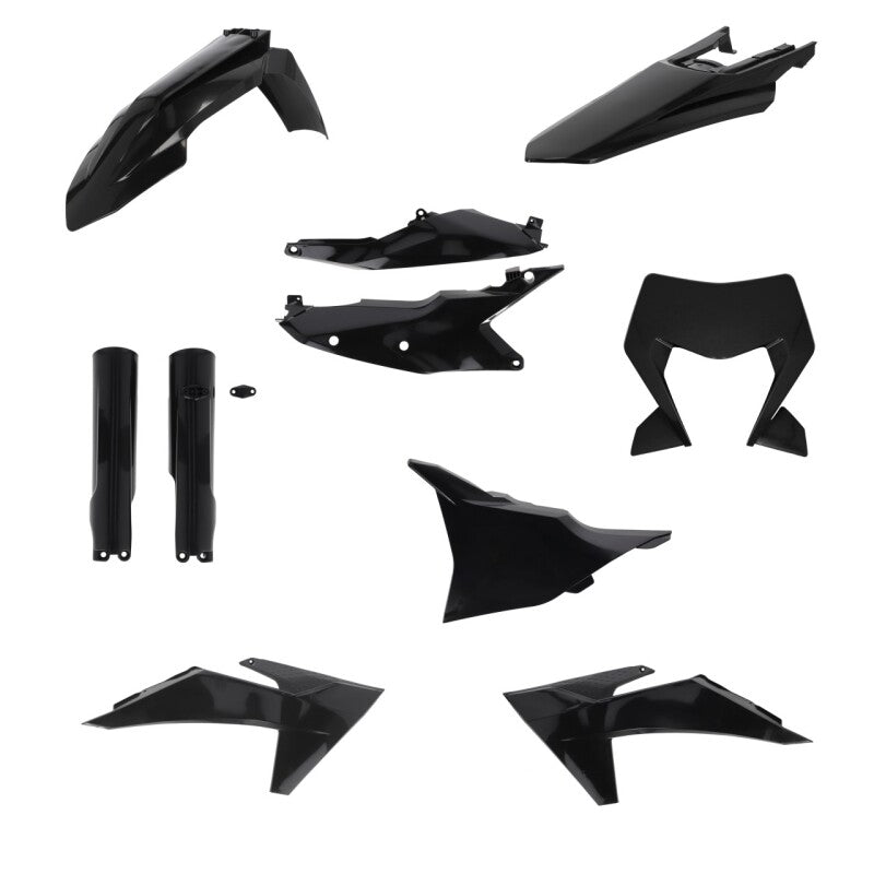 Acerbis Plastic Kit - 24+ KTM EXC/XC-F/XC-W/XCF-W/XW-F - Black