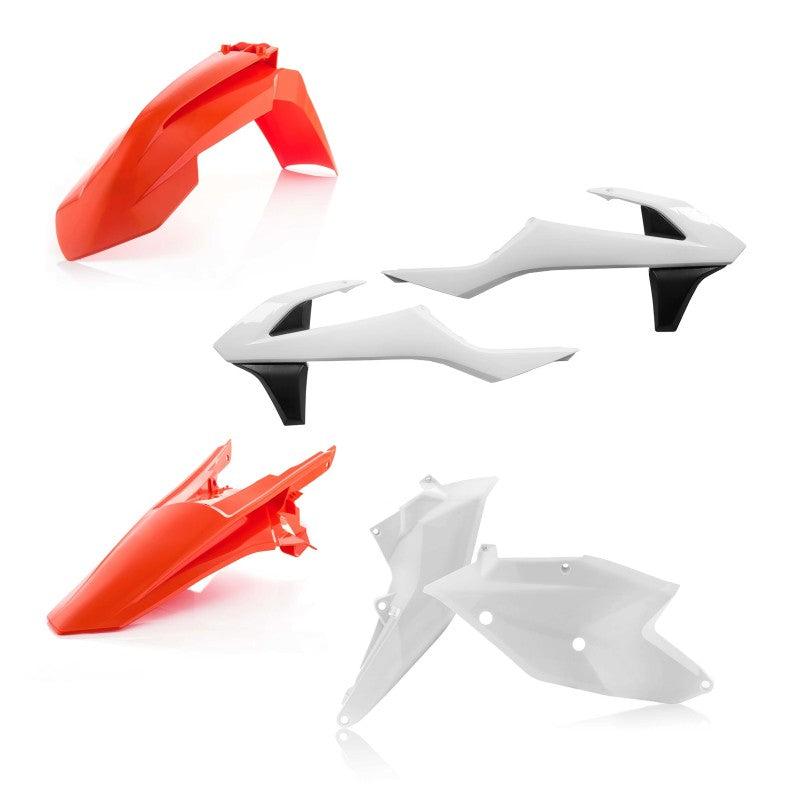 Acerbis Plastic Kit - 16-18 KTM SX/SX-F/XC-F 125-450 - Org/Wht
