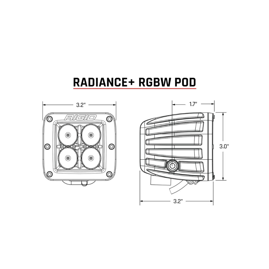 Rigid Radiance+ RGBW LED Pod Lights - Pair