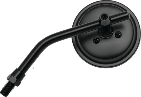 BikeMaster 3in Adjustable Round Mirror 10mm - Each - Black