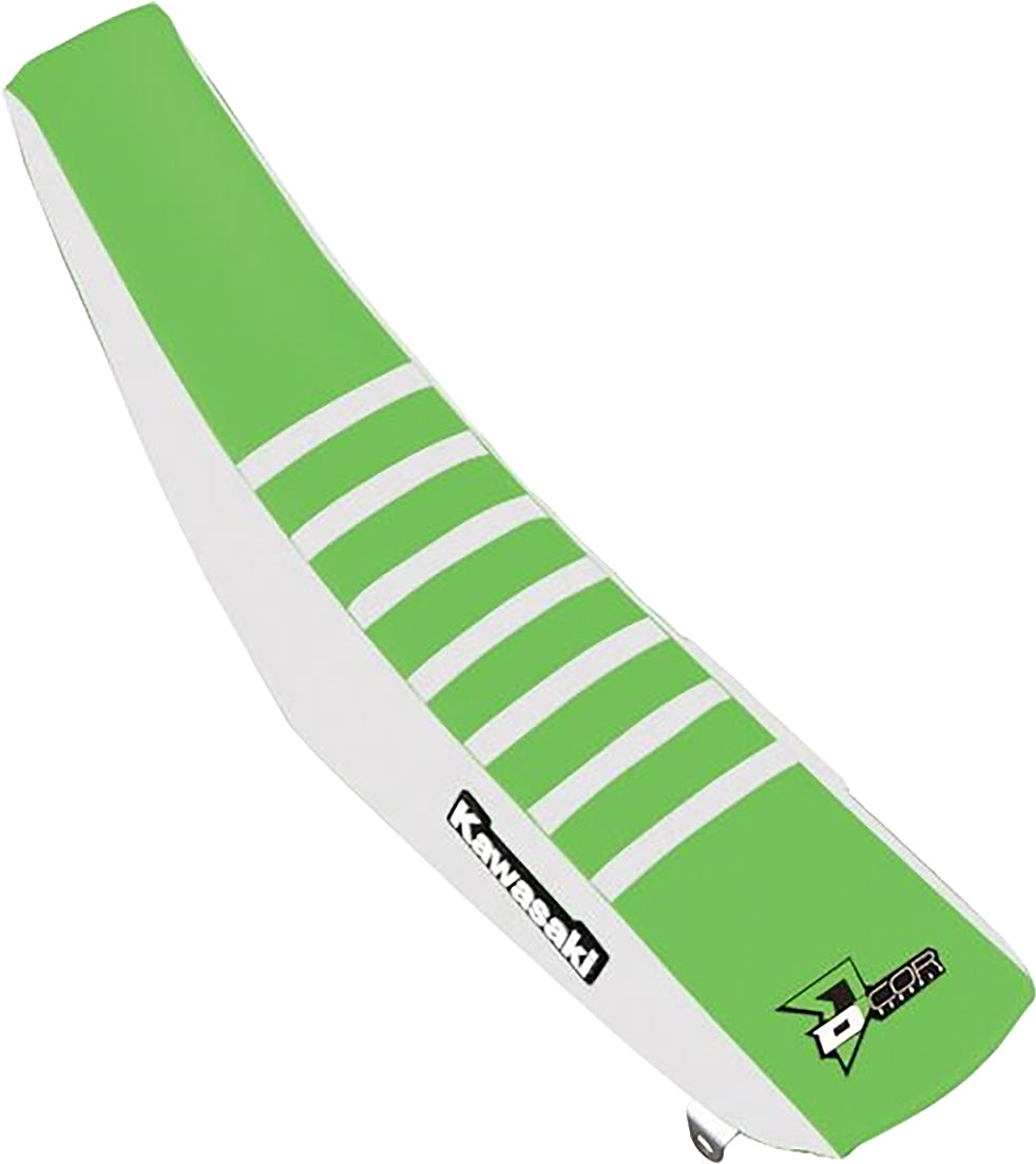 D-Cor Seat Cover Cover 18 MEC White / Green / White Ribs (30-20-475)