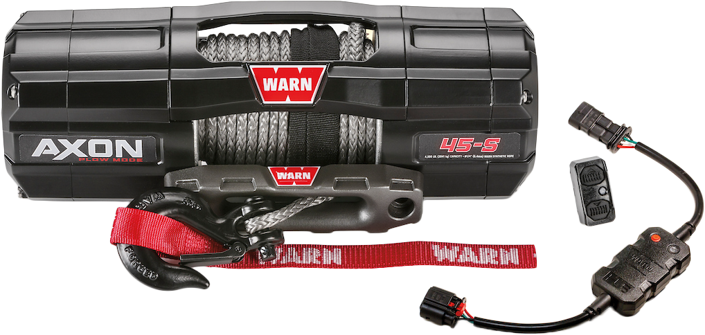 Warn AXON 45-S Plow Mode Winch - 4500 lb Synthetic Rope UTV / ATV
