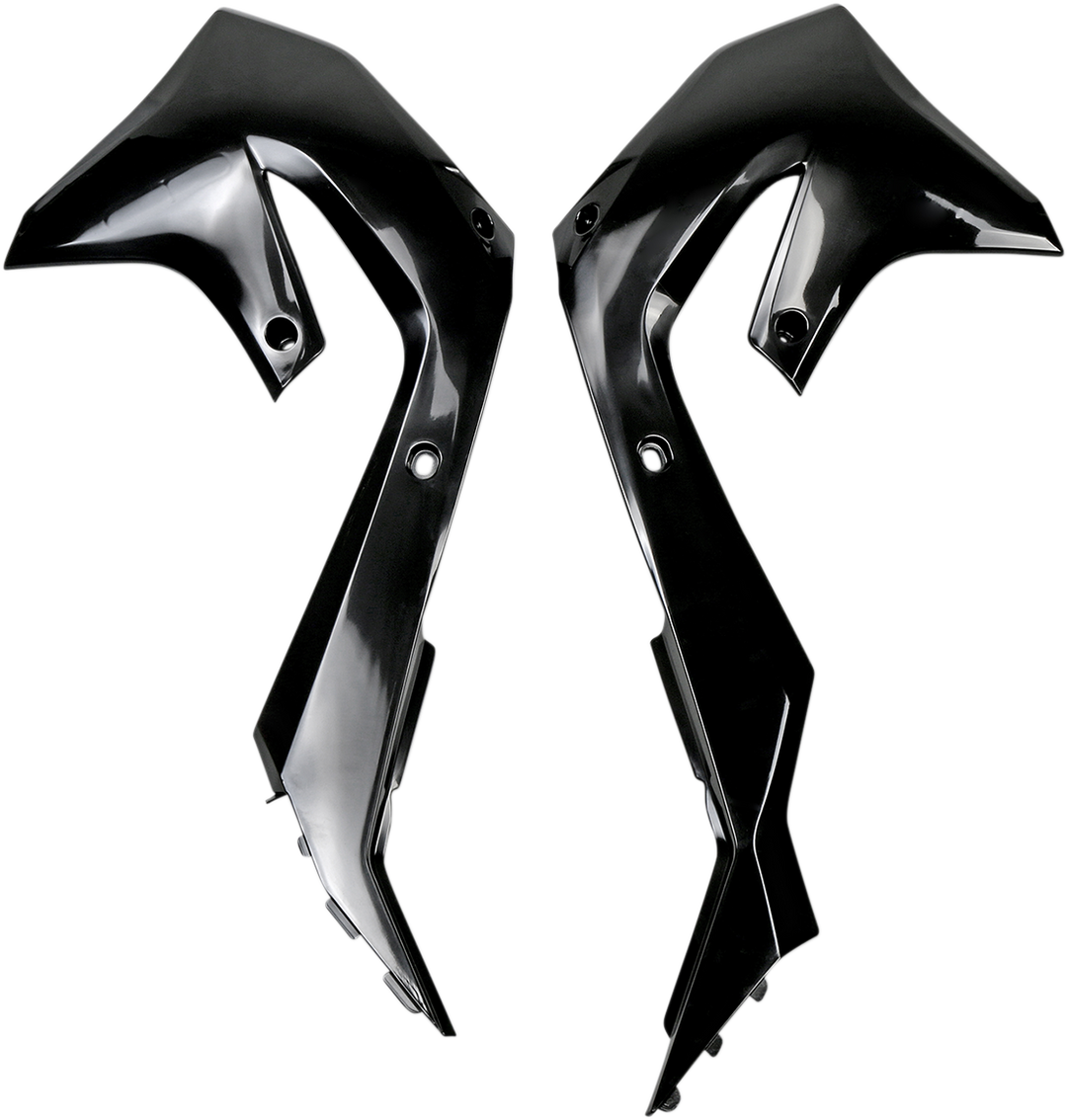 UFO Plast Radiator Covers Black - Kawasaki KX250F and More