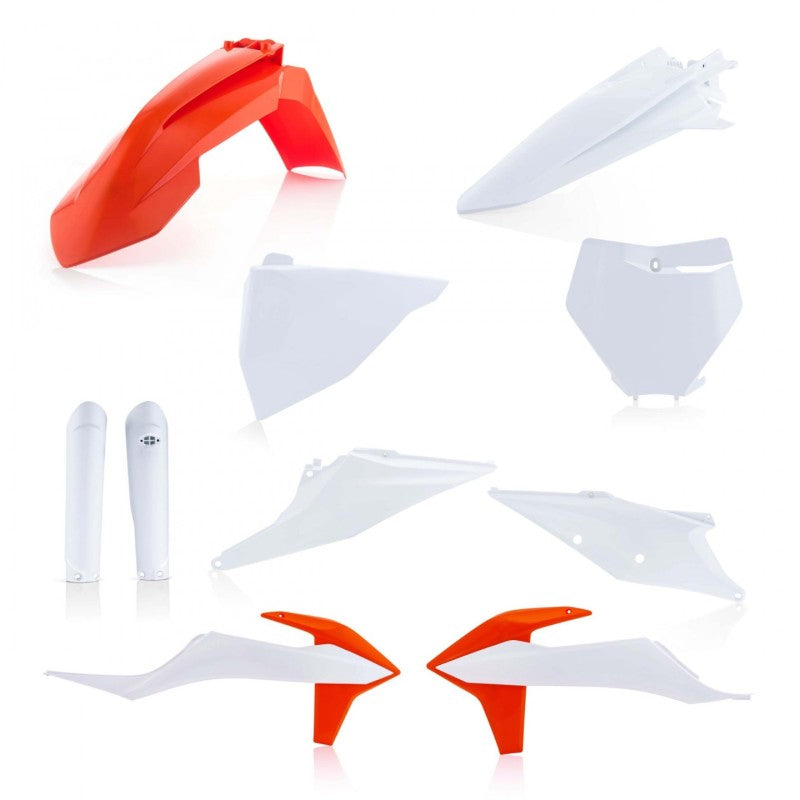 Acerbis Plastic Kit - 19-22 KTM SX/SX-F/XC-F - Wht/Org Orig 20/22