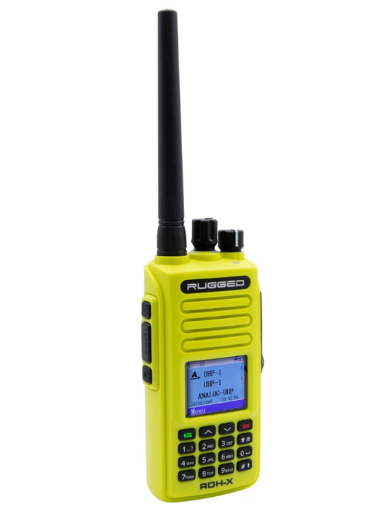 Rugged Radios RDH-X Waterproof Business Band Handheld Radio - Safety Yellow