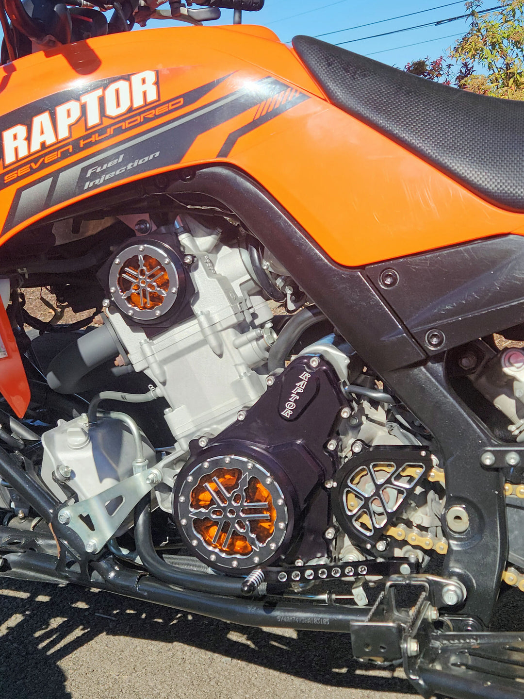 ModQuad Billet Stator Cover Raptor 700 logo ring