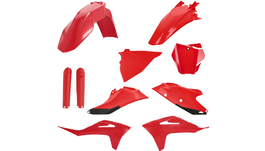 21 - 23 GAS GAS MC EX 450F 350F 250F 125 300 - Full Body Replacement Plastic Kit - OEM - Acerbis - Red/Black - Dune Goons