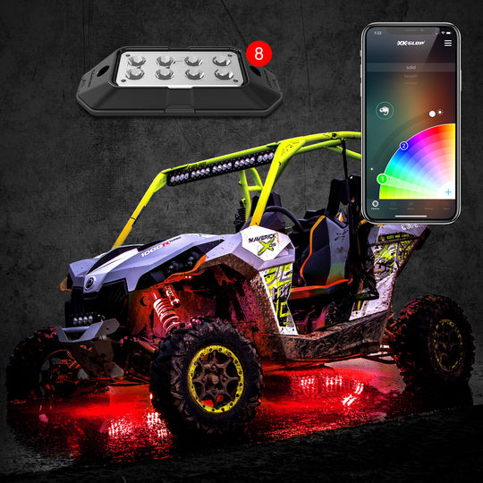 XK Glow RGB LED Rock Light Kit - XKchrome App Control