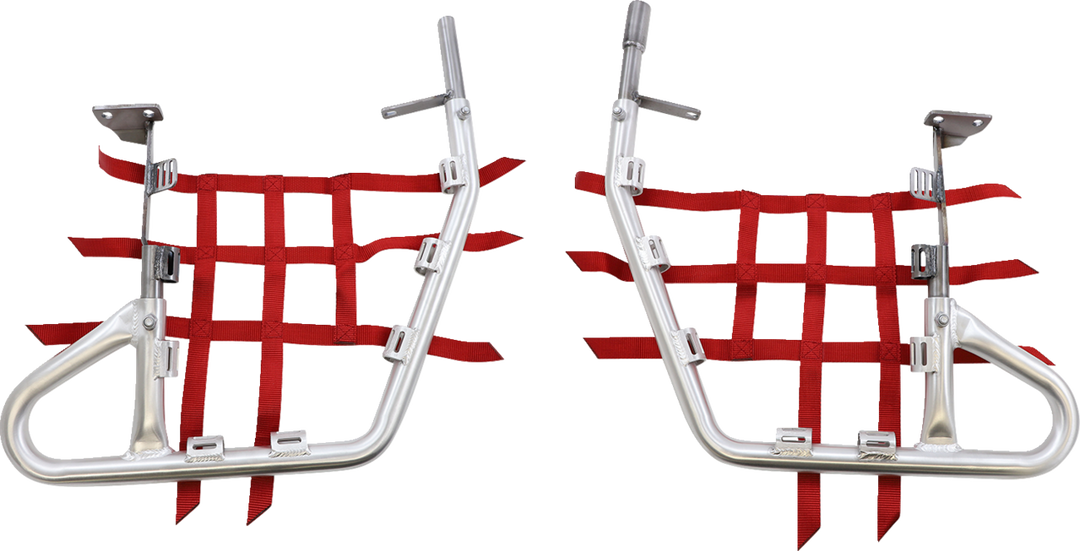 DG Performance Nerf Bars 1-1/4" Natural/Red - Honda TRX450R 2006-2007