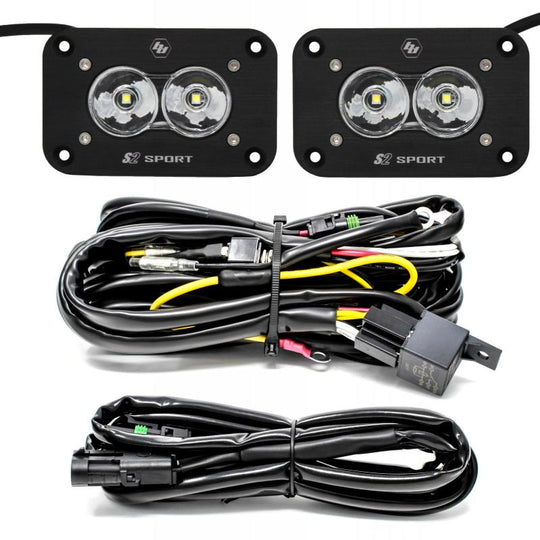 Baja Designs S2 Sport Work/Scene Flush Mount LED Light Pod - Clear