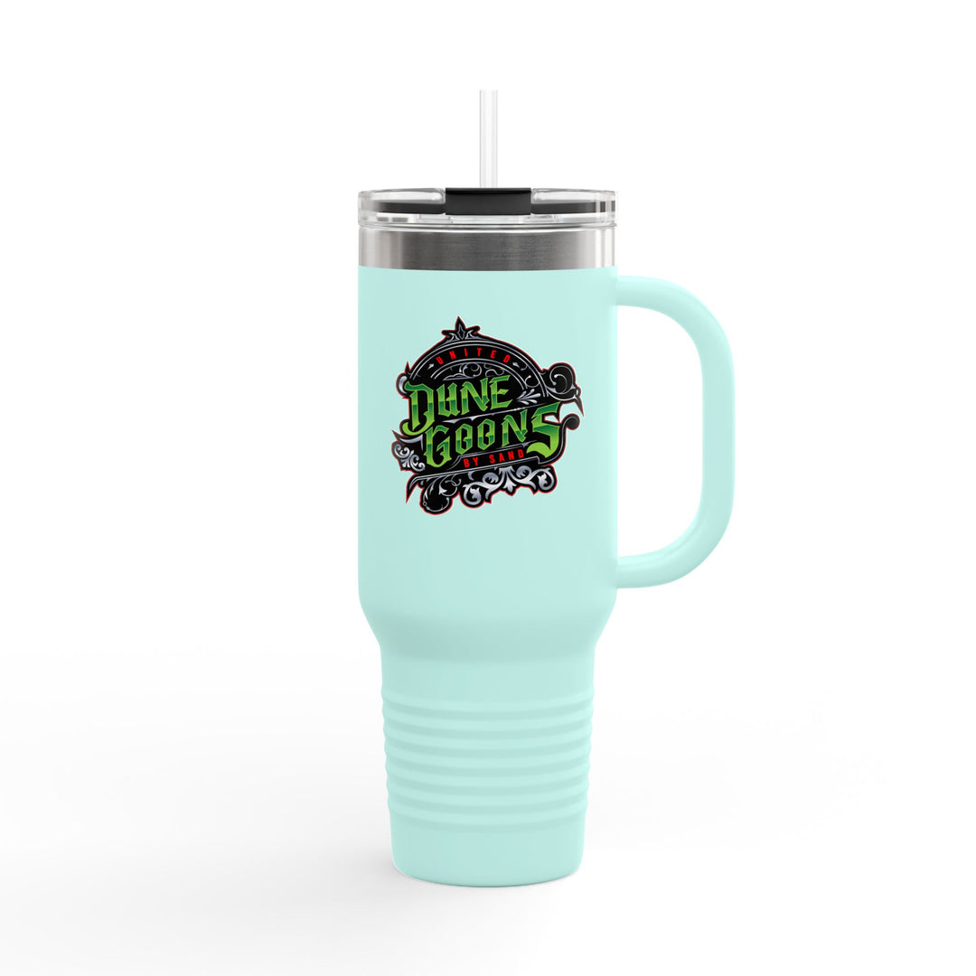 40oz Insulated Travel Mug — 'Dune Goons' Desert Racing Logo Tumbler