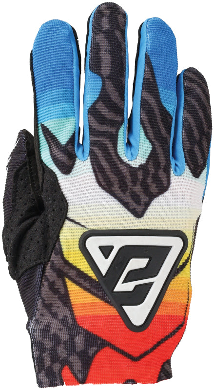 Answer Aerlite Drip Gloves Black/White/Rainbow Youth