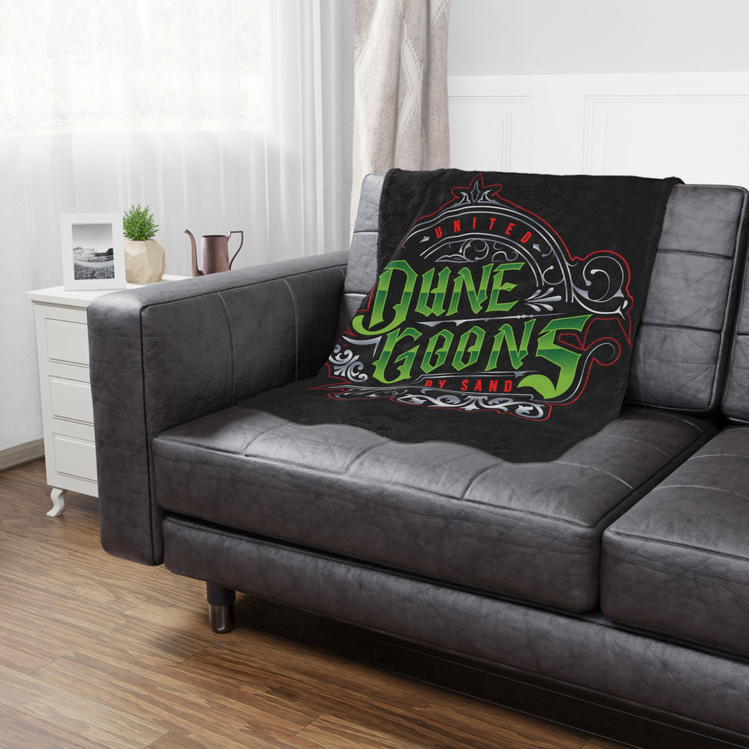 Dune Goons Minky Blanket – Vintage Green Logo Plush Throw