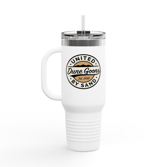 40oz Insulated Travel Mug — 'Dune Goons' Desert Racing Logo Tumbler