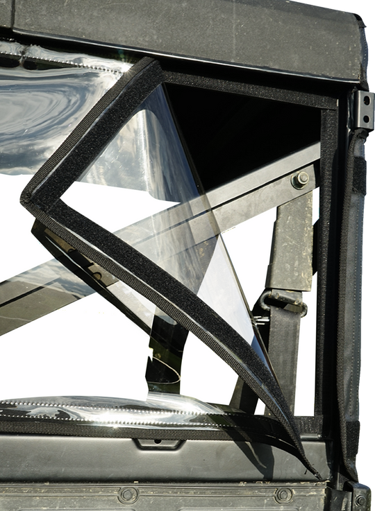 Seizmik Soft Full Doors Rear Window Black/Clear - Polaris Ranger 800 and More