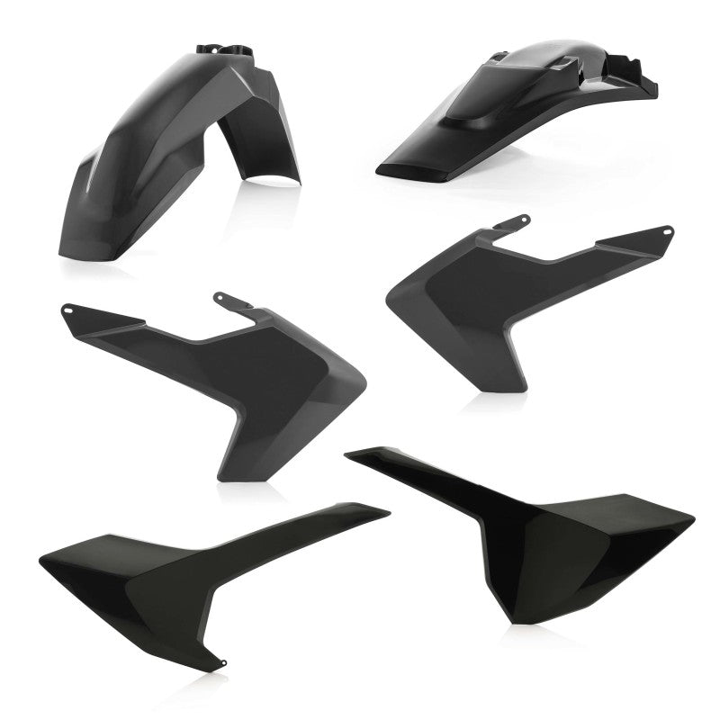 Acerbis Plastic Kit - 17-19 Husqvarna TE/FE 150-501 - Black