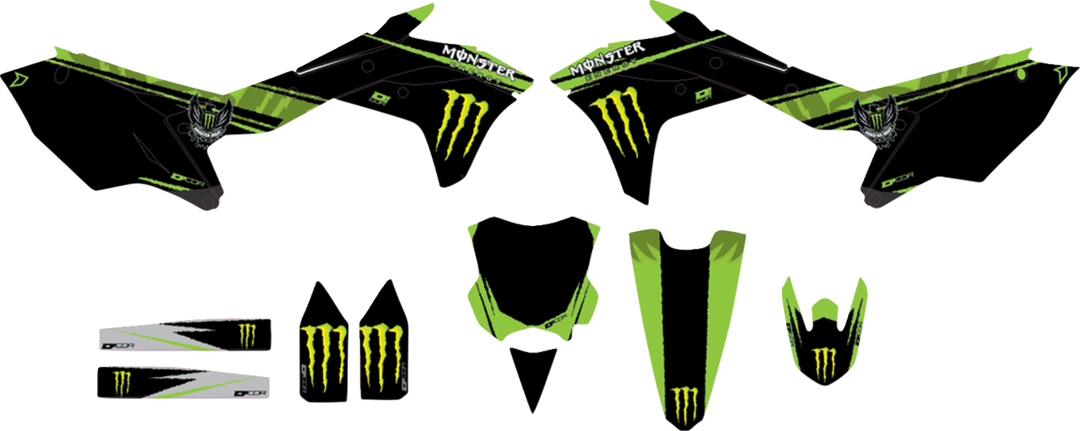 D'cor Visuals Complete Graphics Kit Monster 2-Door Teryx - Kawasaki KRX 1000 2020-2024