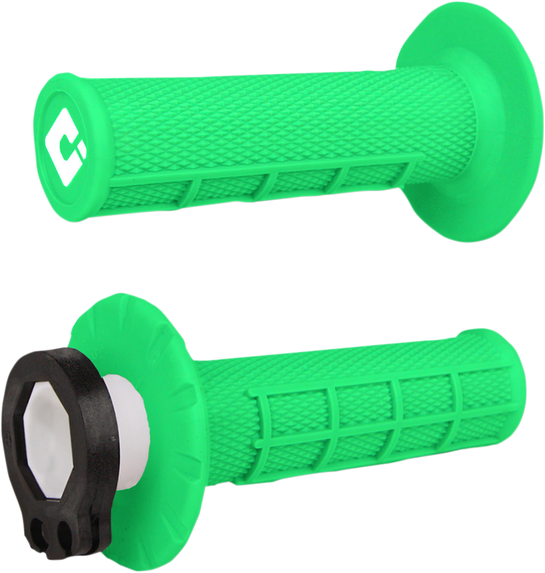 ODI Grips MX Half Waffle Fluorescent Green - Honda CRF450R and More