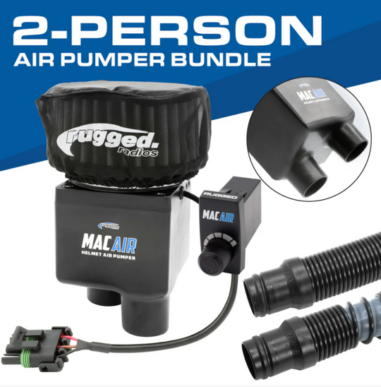 Rugged Radios MAC Air 2-Person Helmet Air Pumper Bundle