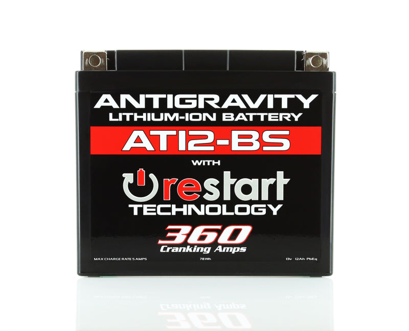 Antigravity YT12-BS Lithium Battery w/ Re-Start AG-AT12BS-RS