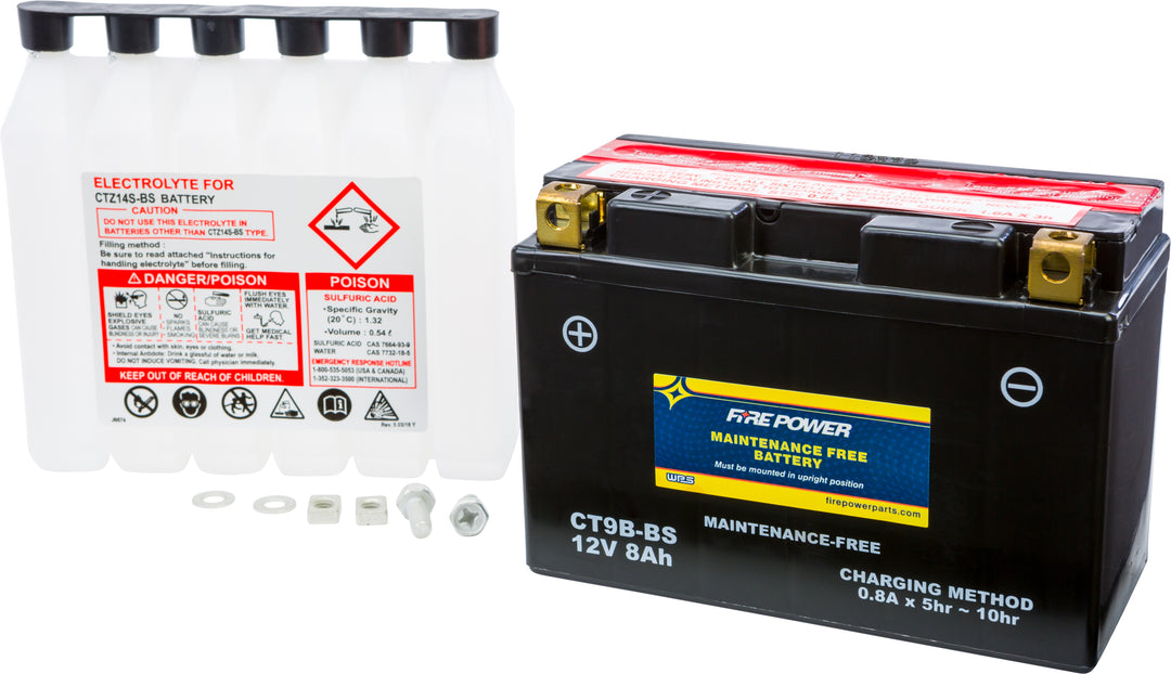 Fire Power Maintenance Free Battery CT9B-BS