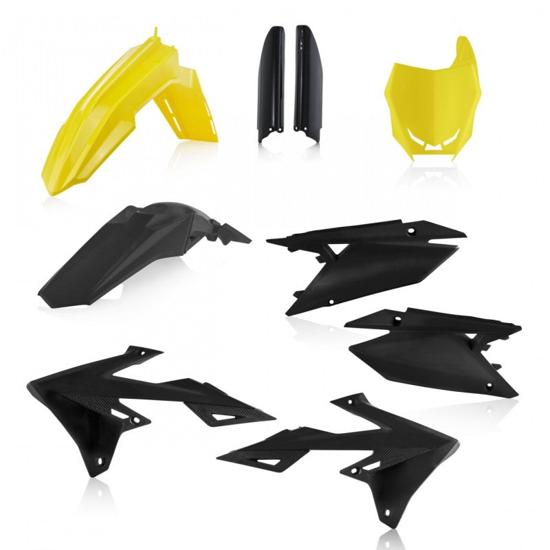 Acerbis Plastic Kit - 18-24 Suzuki RMZ250/RMZ450 - Yellow/Black