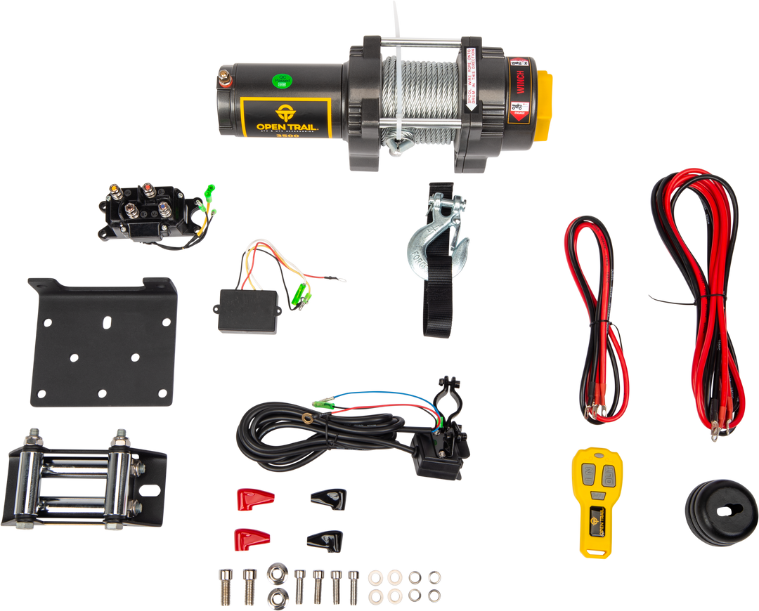 Open Trail 3500 lb Winch - Steel Cable