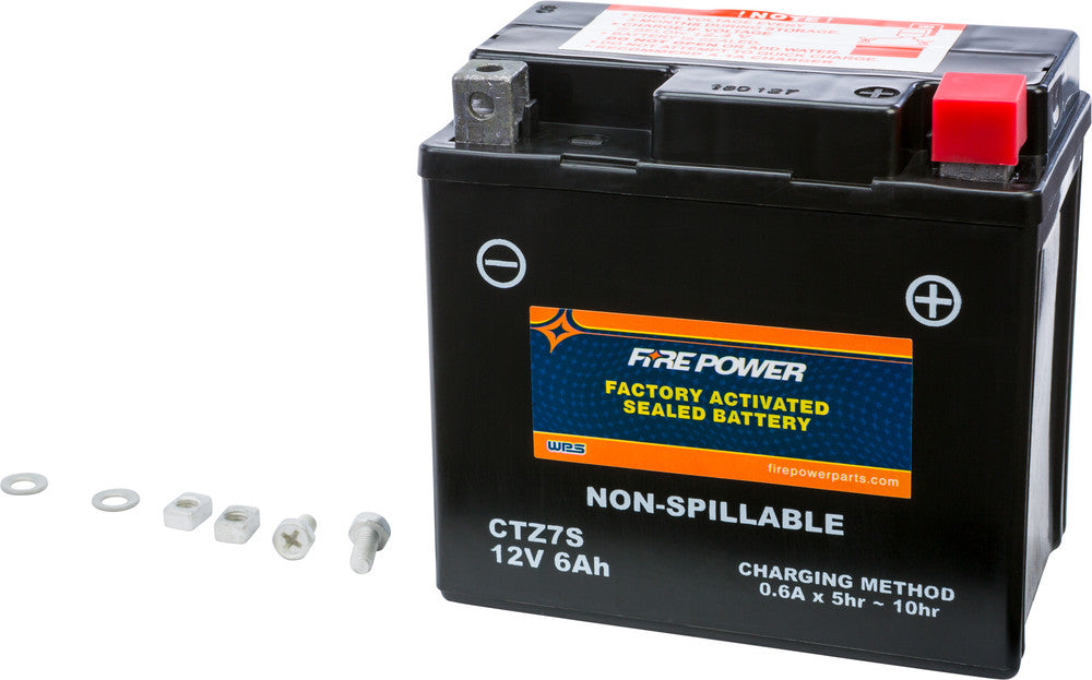 Fire Power CTZ7S Factory Activated Sealed AGM Battery - 12V