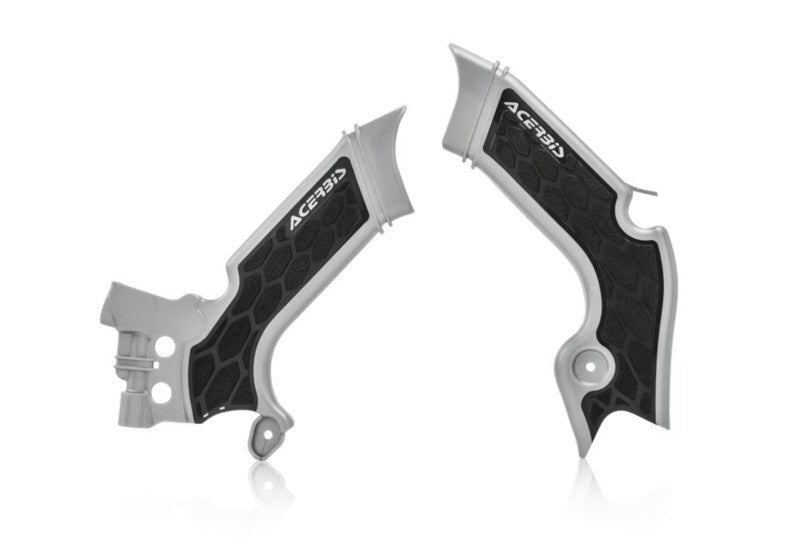Acerbis X-Grip Frame Guards - 21+ Kaw KX250 / KX450 - Sil/Blk