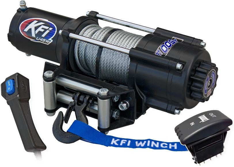KFI U45W-R2 4500 lb Wide UTV Winch - Steel Cable