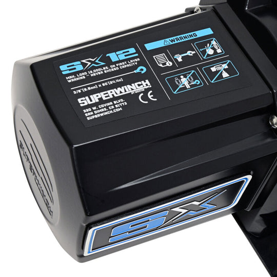 Superwinch SX12SR Synthetic Rope Winch - Semi Gloss Black