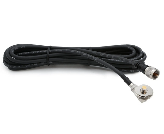 Rugged Radios 15ft Antenna Cable with Removable NMO Bulkhead Mount