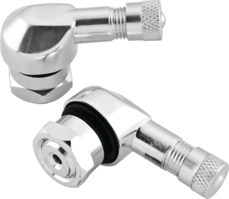 BikeMaster Valve Stem 2/Piece Pack Silver