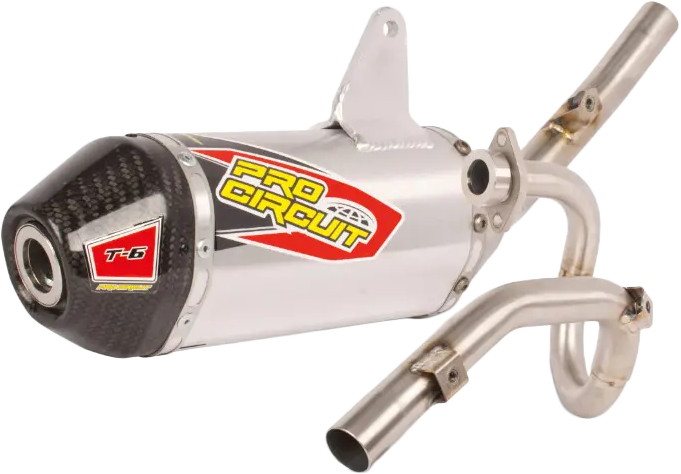 Pro Circuit T-6 Stainless Exhaust System with Carbon Cap - Kawasaki KLX140 2008-2026