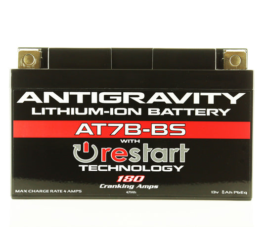 Antigravity YT7B-BS Lithium Battery w/ Re-Start AG-AT7B-BS-RS