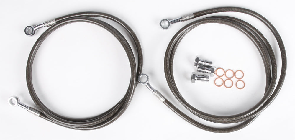 Streamline Front Brake Line Kit 2-Line Smoke +2 in