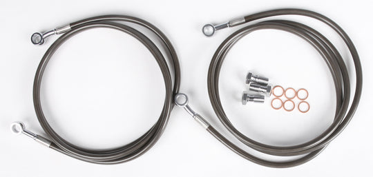 Streamline Front Brake Line Kit 2-Line Smoke +2 in