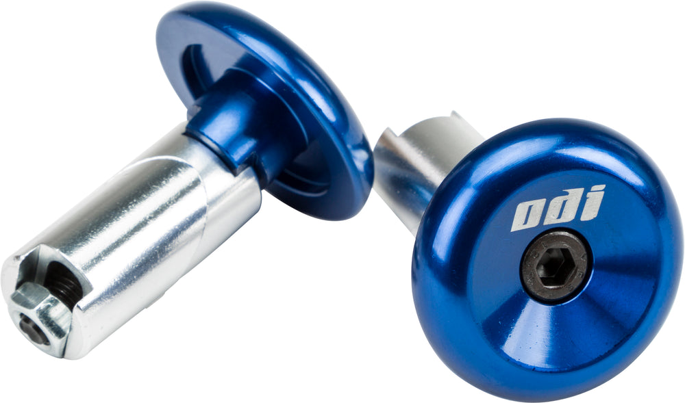 ODI Aluminum Bar End Plugs - Pair - Blue